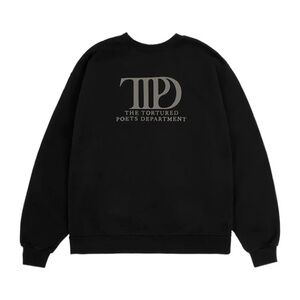 TAYLOR SWIFT • TTPD BLACK CREWNECK (L)
